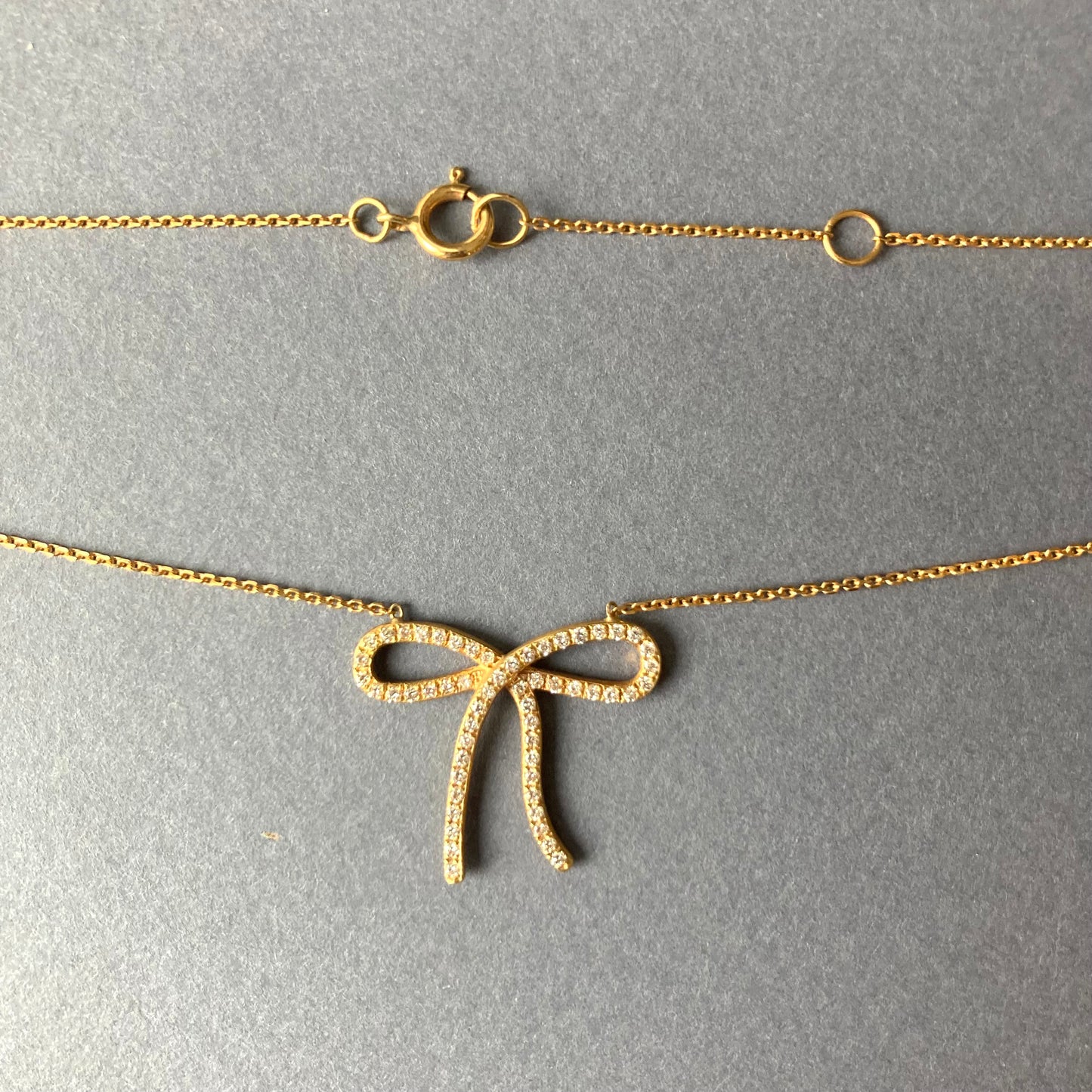 Diamond Bow necklace