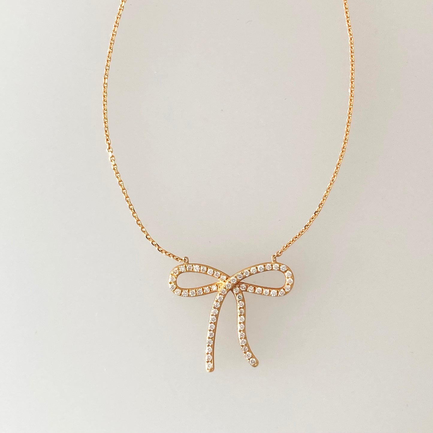 Diamond Bow necklace