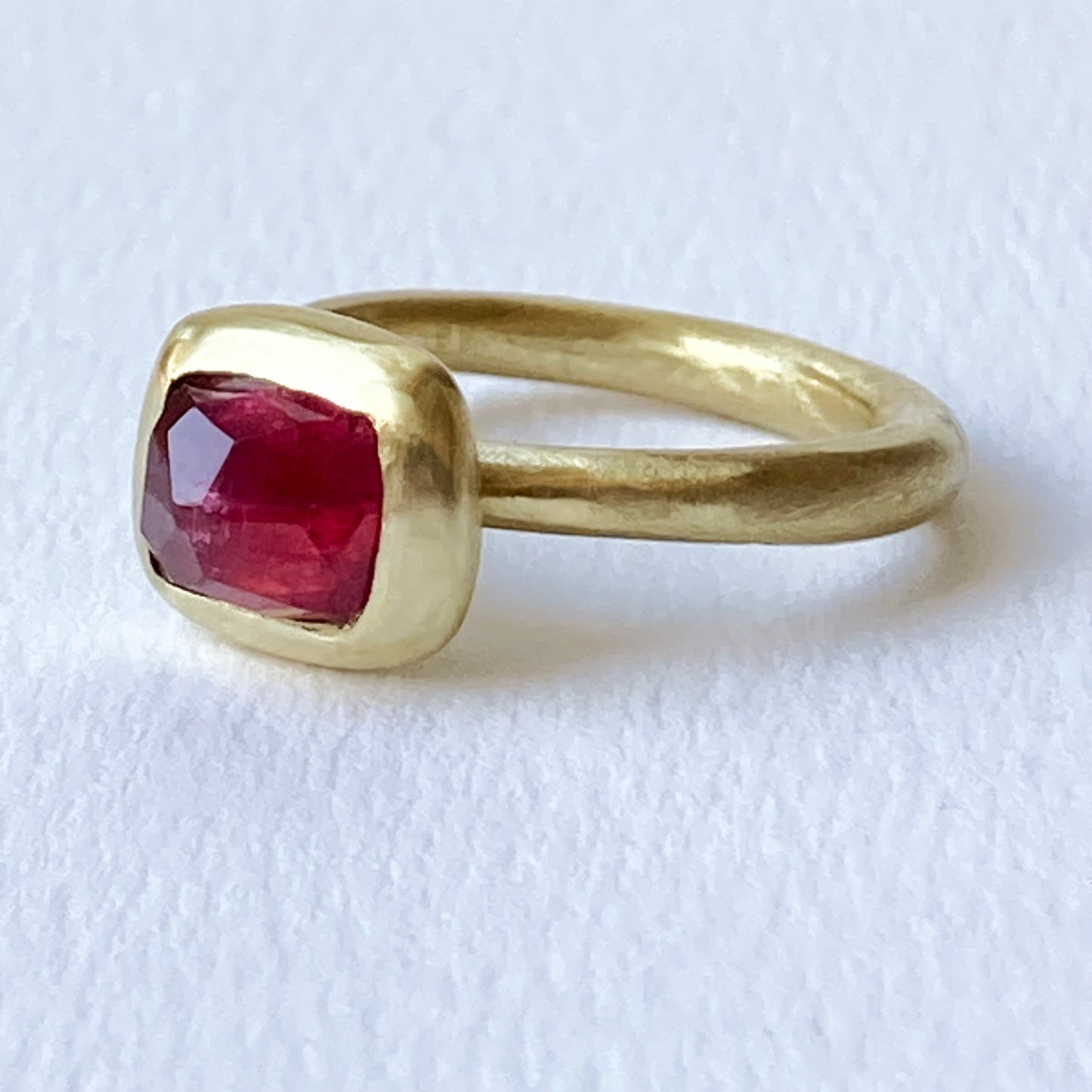 Red tourmaline Ring size 5.5 US