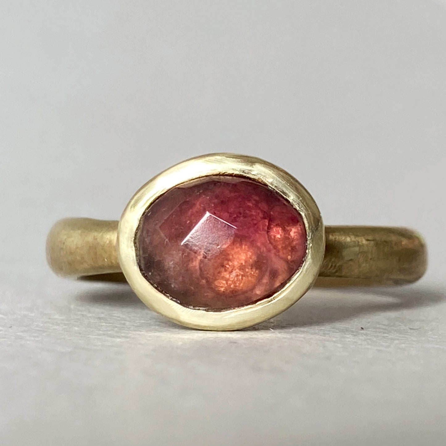 Dark Pink Tourmaline ring size 5.75 US