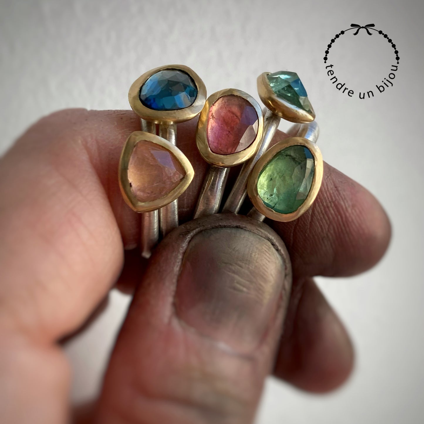 Topaz Ring in 18K and silver