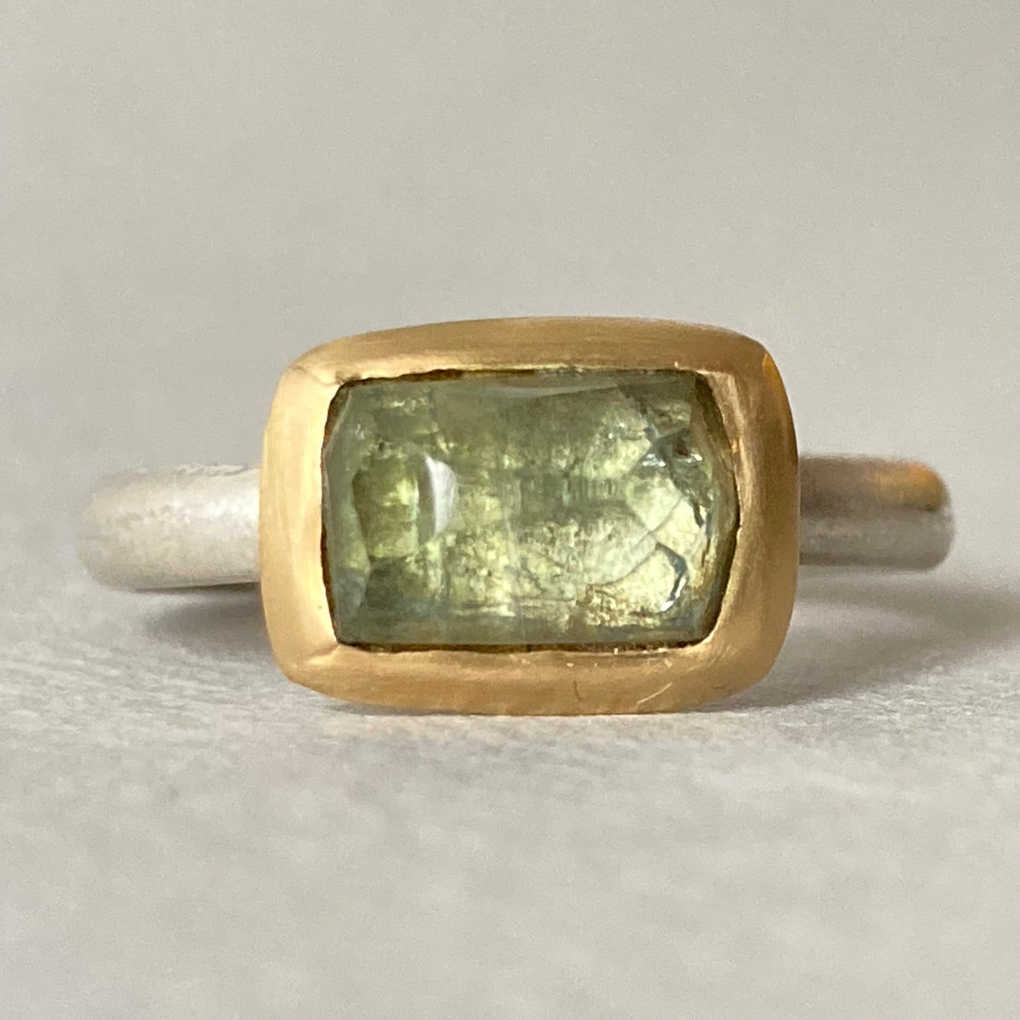 Dune Ring Tourmaline vert bleu