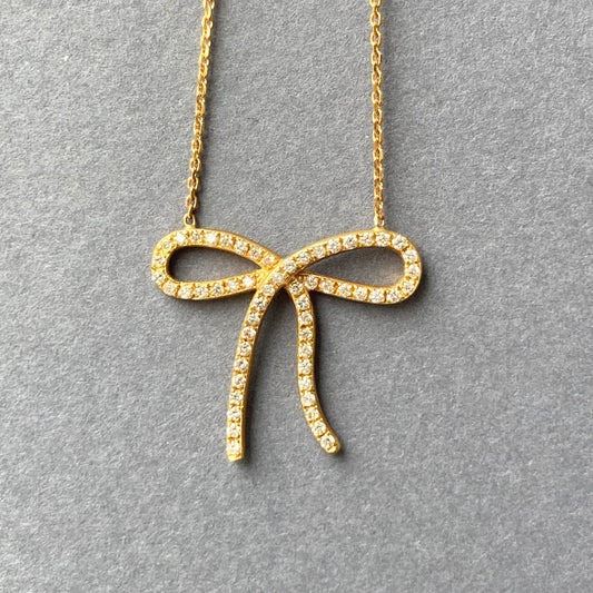 Diamond Bow necklace