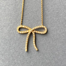 Load image into Gallery viewer, Diamond Bow necklace
