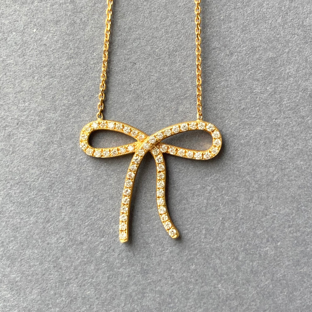 Diamond Bow necklace