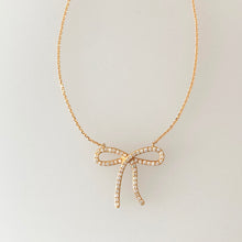 Load image into Gallery viewer, Diamond Bow necklace
