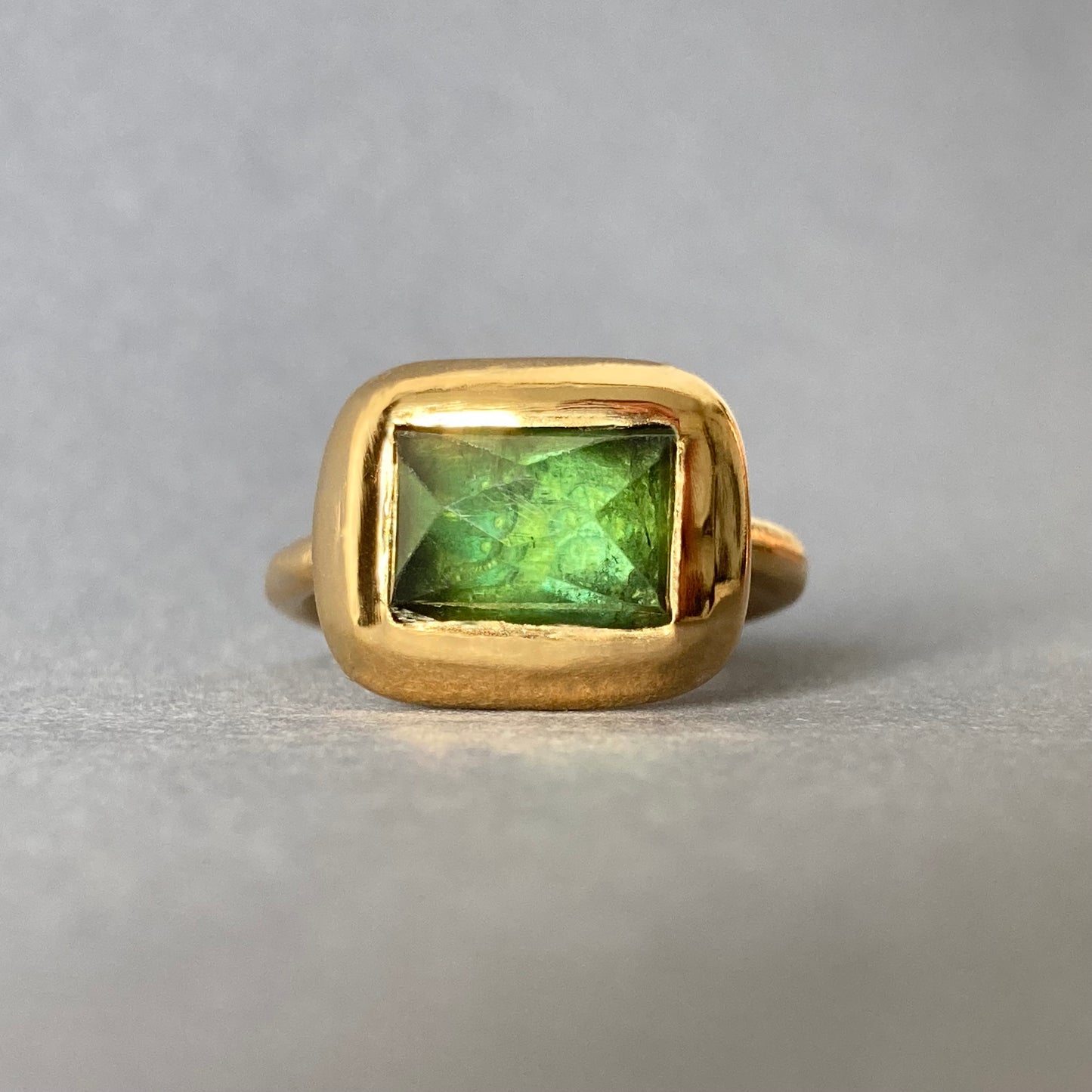 Green tourmaline ring size 5.75 US