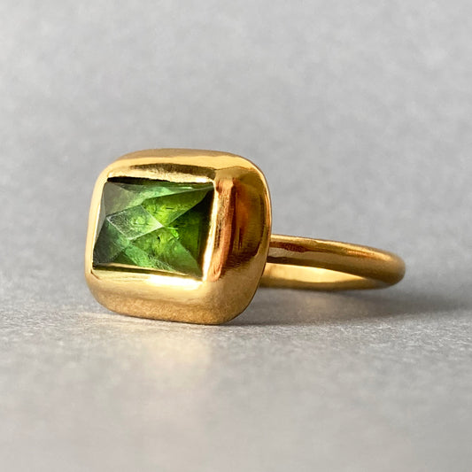 Green tourmaline ring size 5.75 US