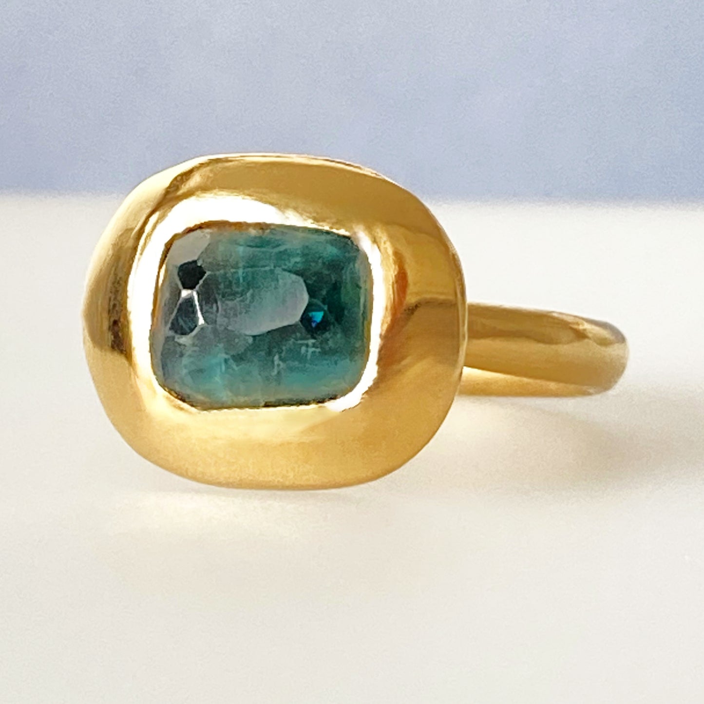 Ocean tourmaline ring size 6 US