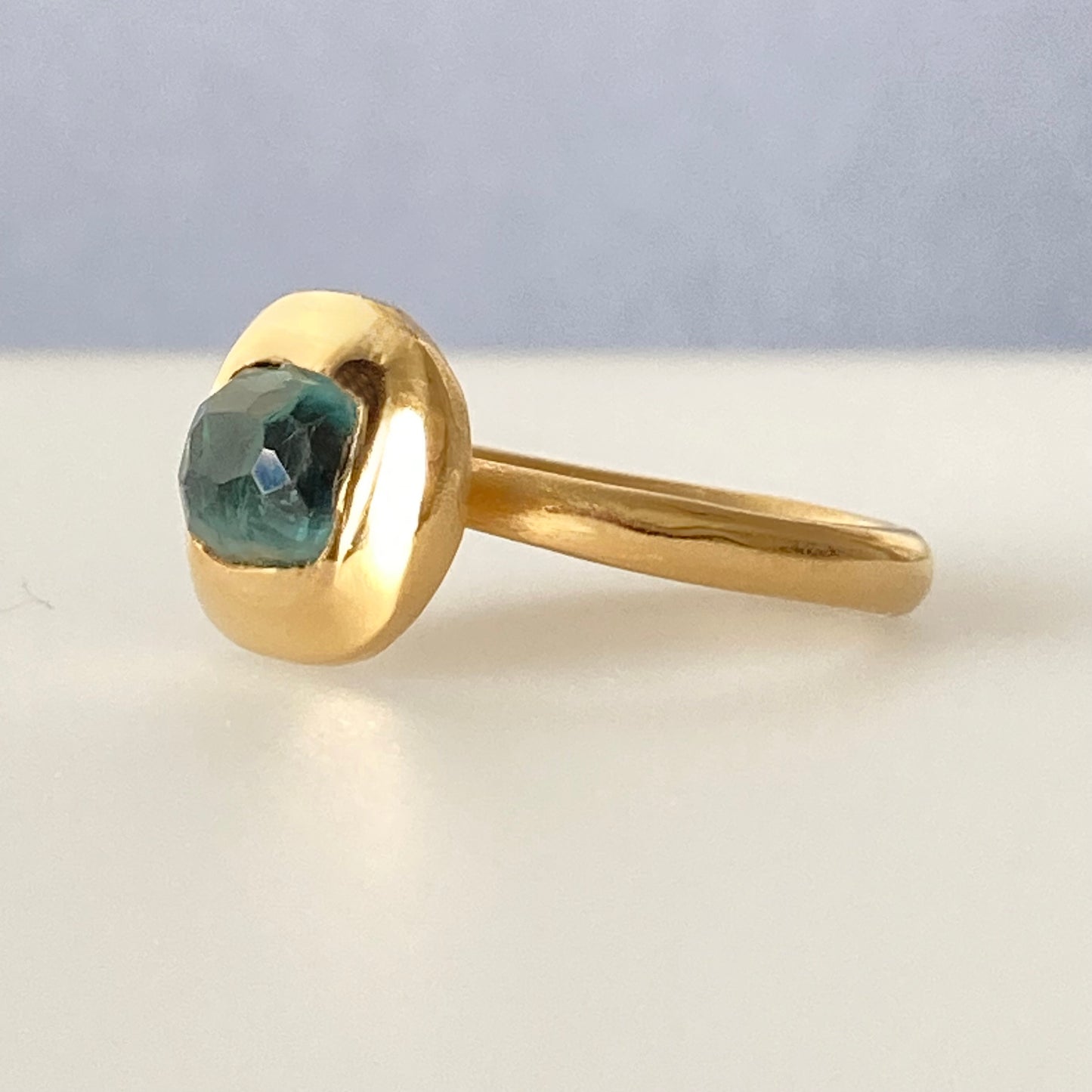 Ocean tourmaline ring size 6 US