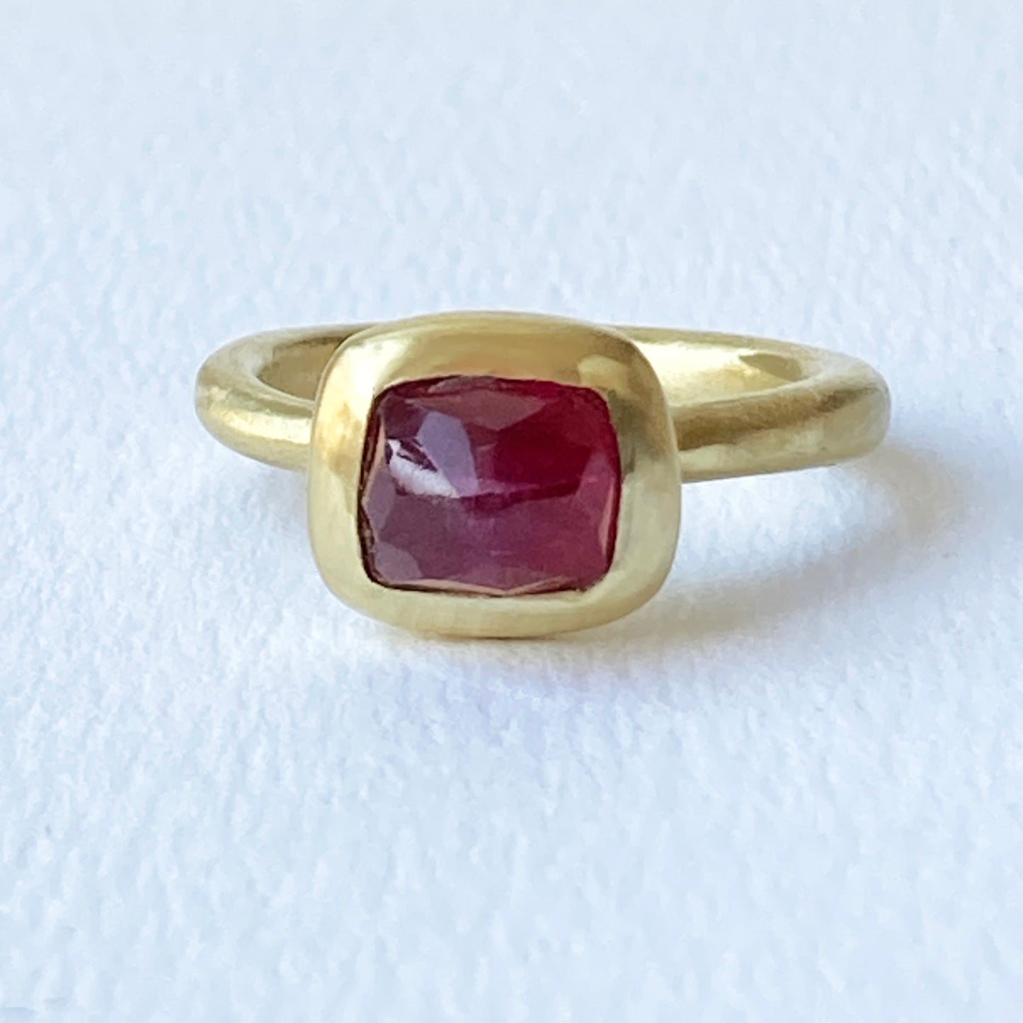 Red tourmaline Ring size 5.5 US