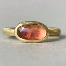 Load image into Gallery viewer, Bague Tourmaline peche taille 52 - 53 / 6 - 6.25 US
