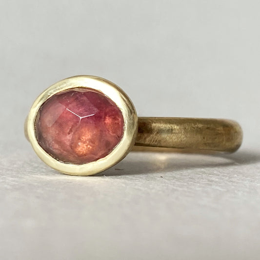 Dark Pink Tourmaline ring size 5.75 US